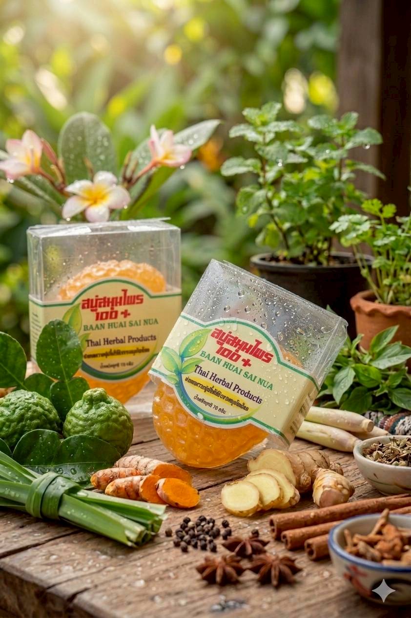 สบู่สมุนไพรสูตรขมิ้น