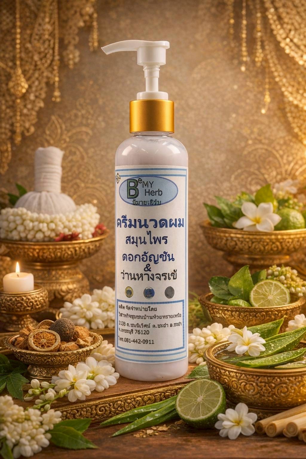 ครีมนวดผมสมุนไพรอัญชัน