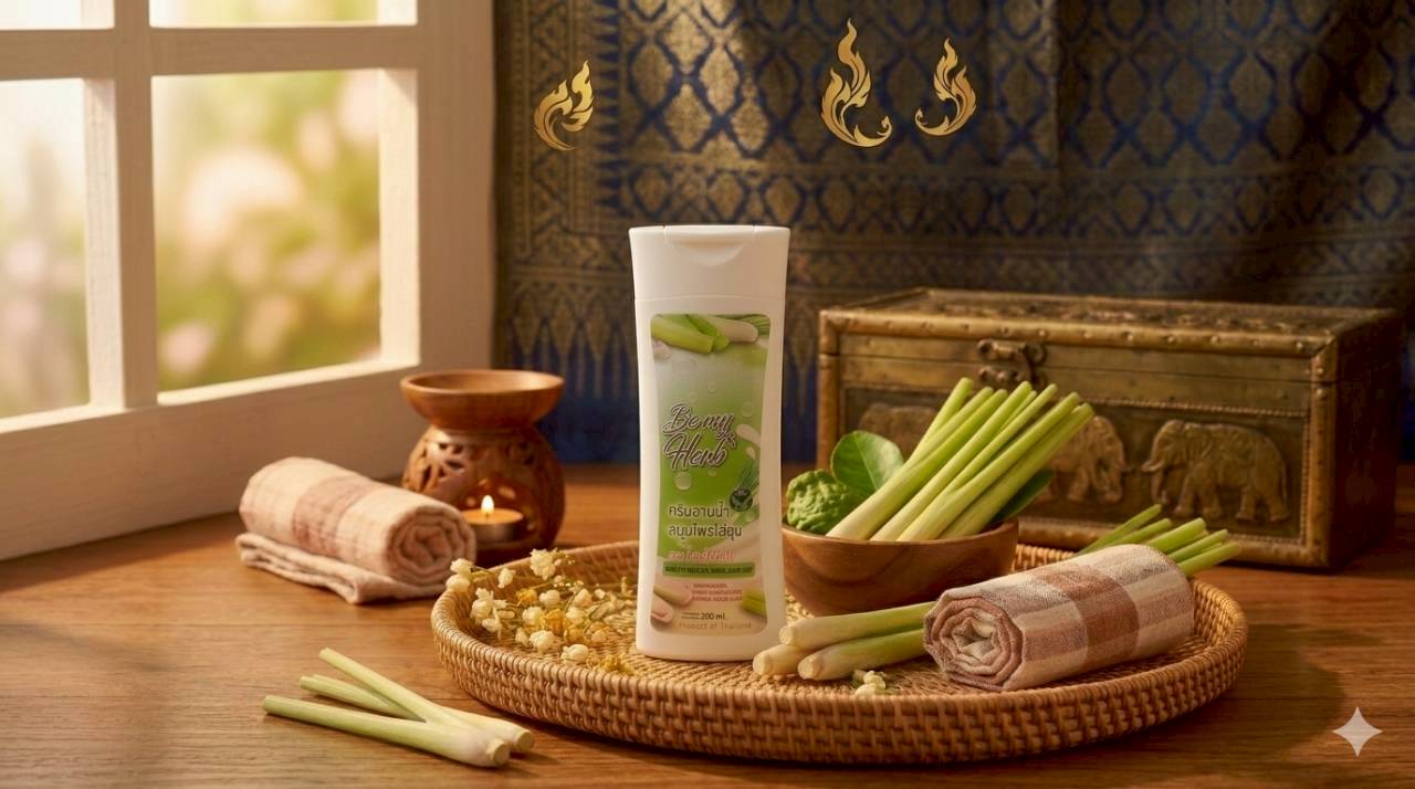 ครีมอาบน้ำตะไคร้สมุนไพร