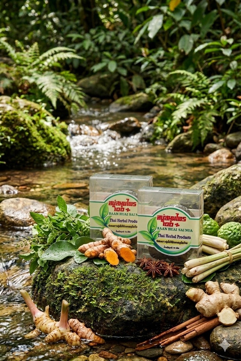 สบู่สมุนไพรสูตรหญ้าแฝก