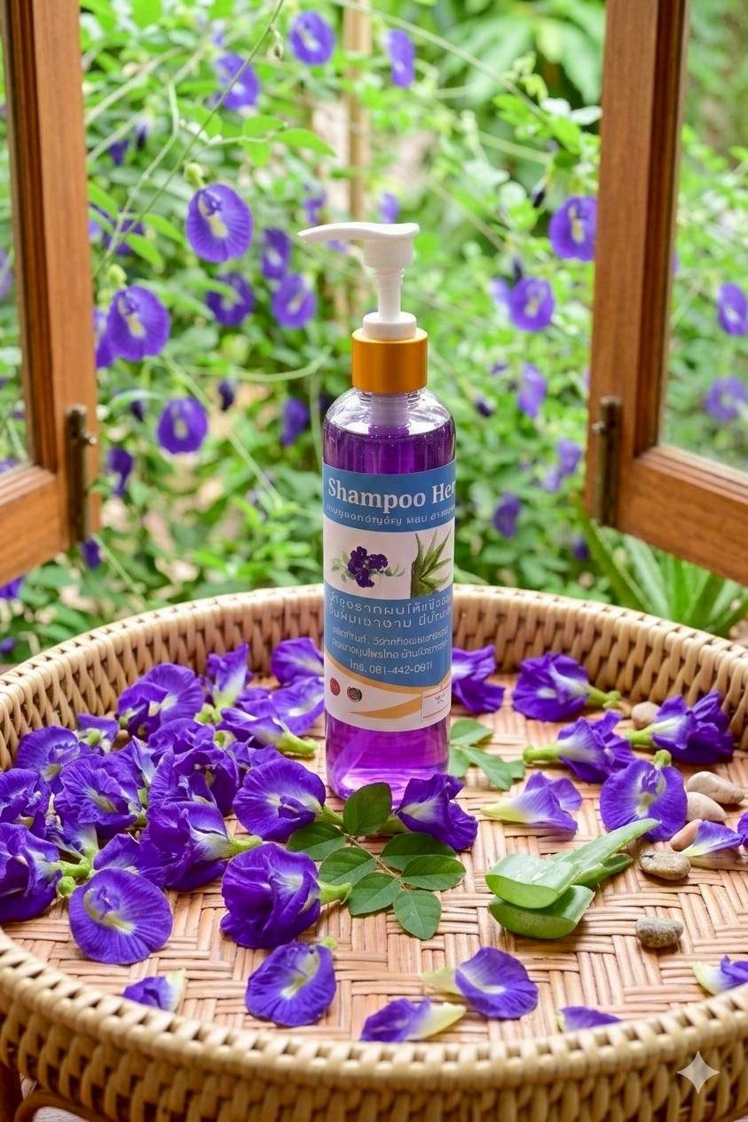 เเชมพูสระผมอัญชัน