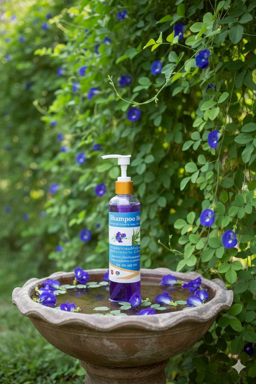 เเชมพูดอกอัญชัน&ว่านหางจระเข้